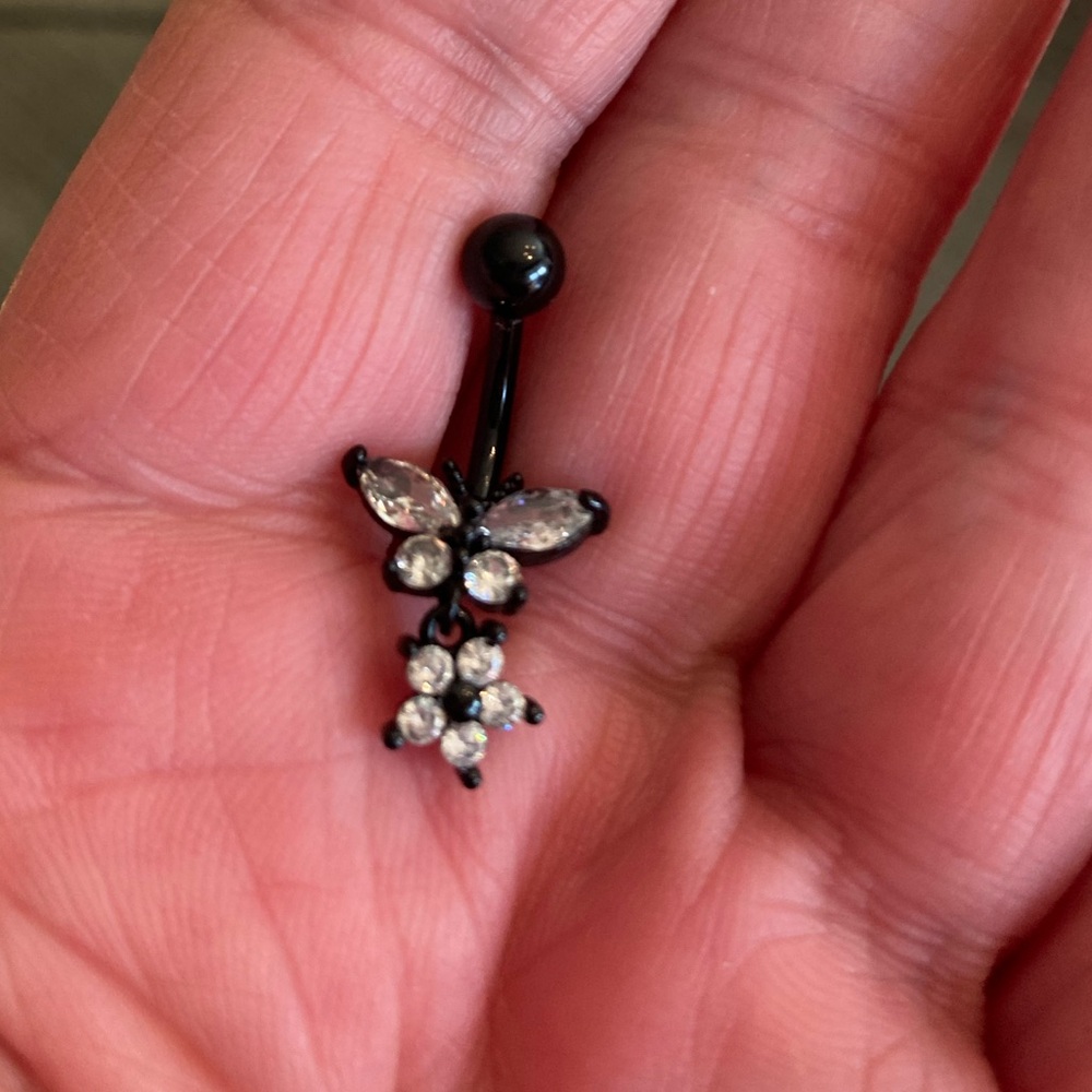 Belly/Navel Ring Black Gold-Plated Copper Material Butterfly Belly Button Ring